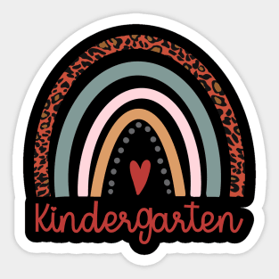 Kindergarten Gift Leopard Rainbow Sticker